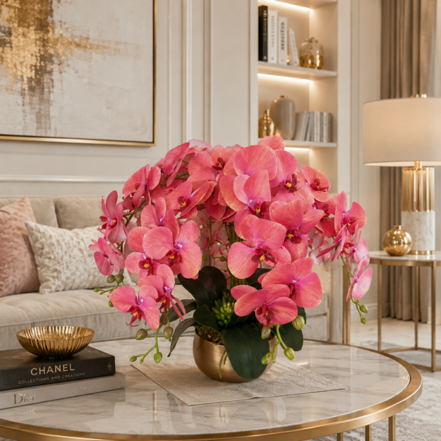 Dirbtinių orchidėjų kompozicija Rožinė Orchidėjų Simfonija