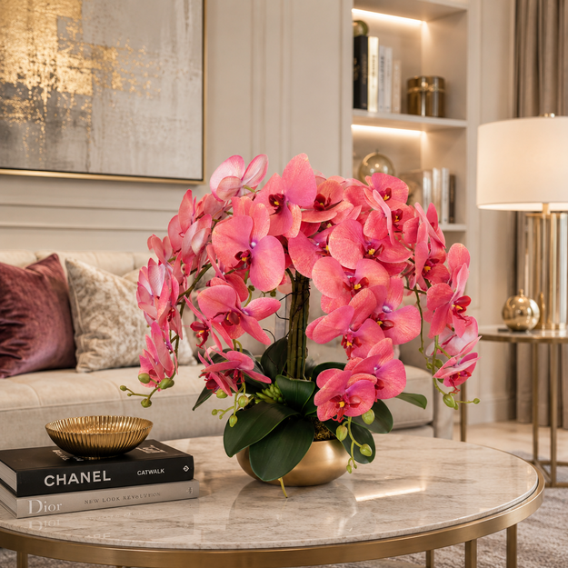 Dirbtinių orchidėjų kompozicija Rožinė Orchidėjų Simfonija