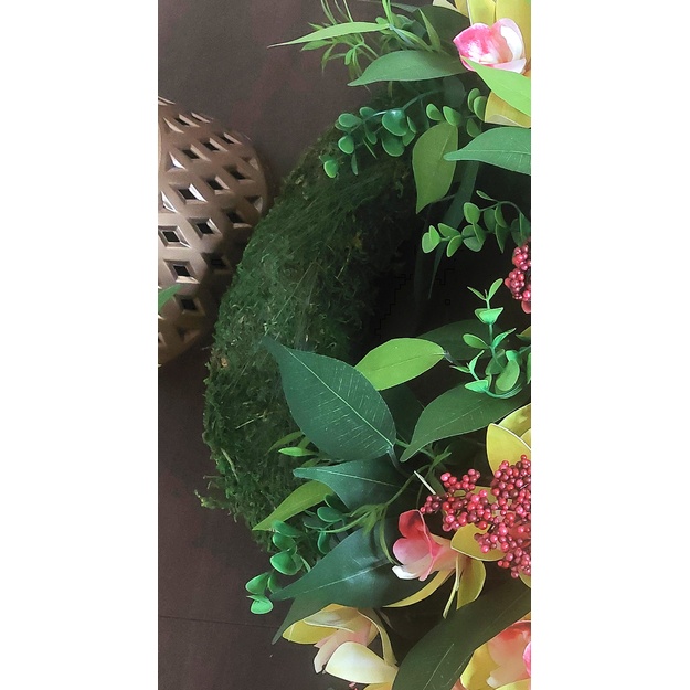 Prabangi dirbtinių orchidėjų kapų kompozicija