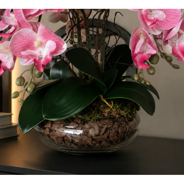 Dirbtinių orchidėjų kompozicija Rožinis žavesys
